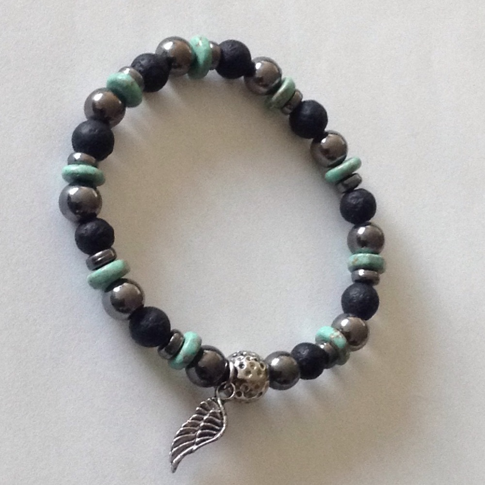 New handmade stretchable men's bead bracelet